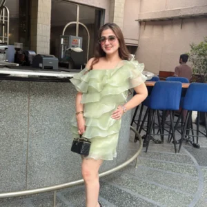 Ruffled Organza Dress